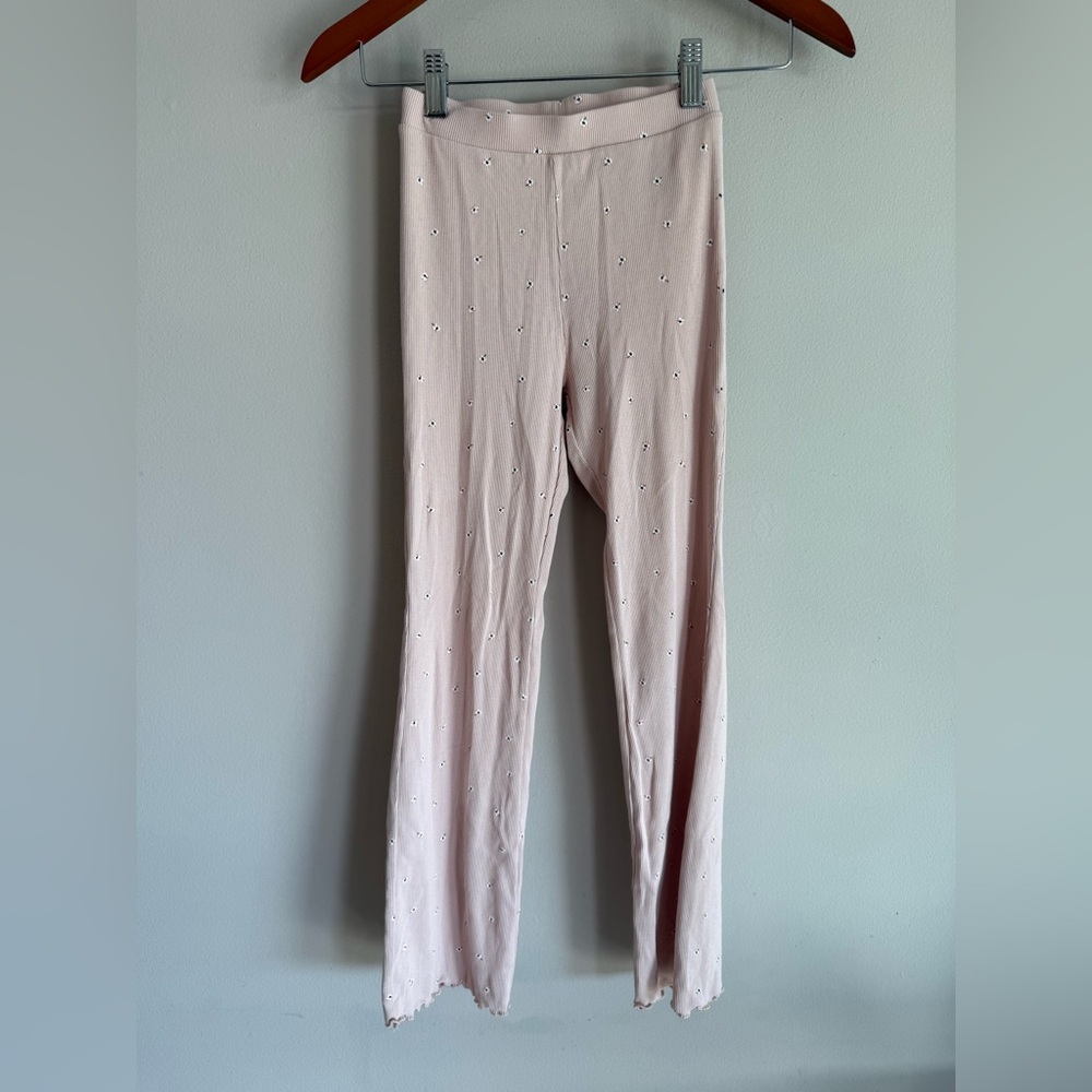 H&M Light Pink Embellished‎ Leggings kids size 10